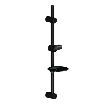 Kingston Brass KX2520SG 24-Inch Slide Bar with Soap Dish and Hand Shower Holder, Matte Black KX2520SG